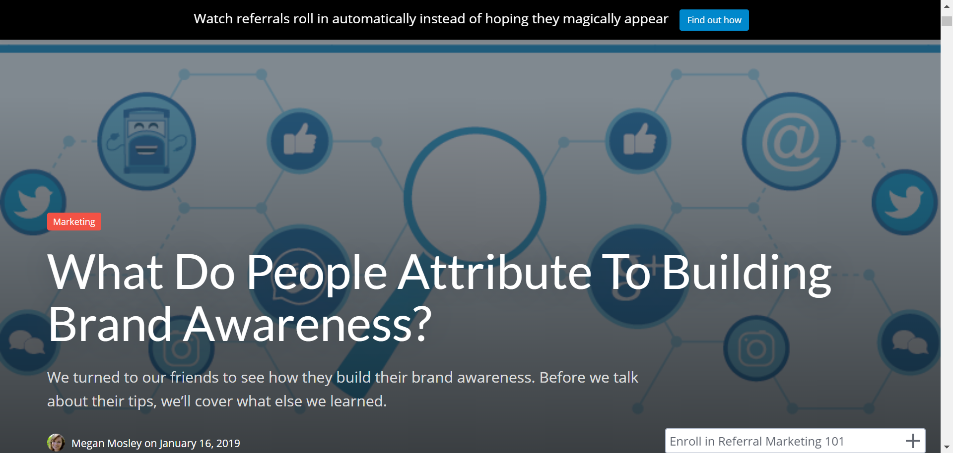Gina comments on building brand awareness