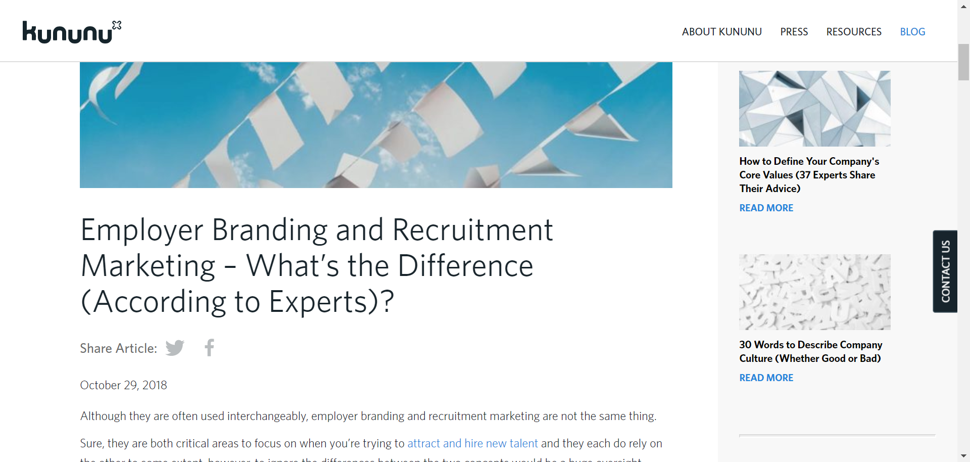 Susan comments on employer branding and recruitment marketing