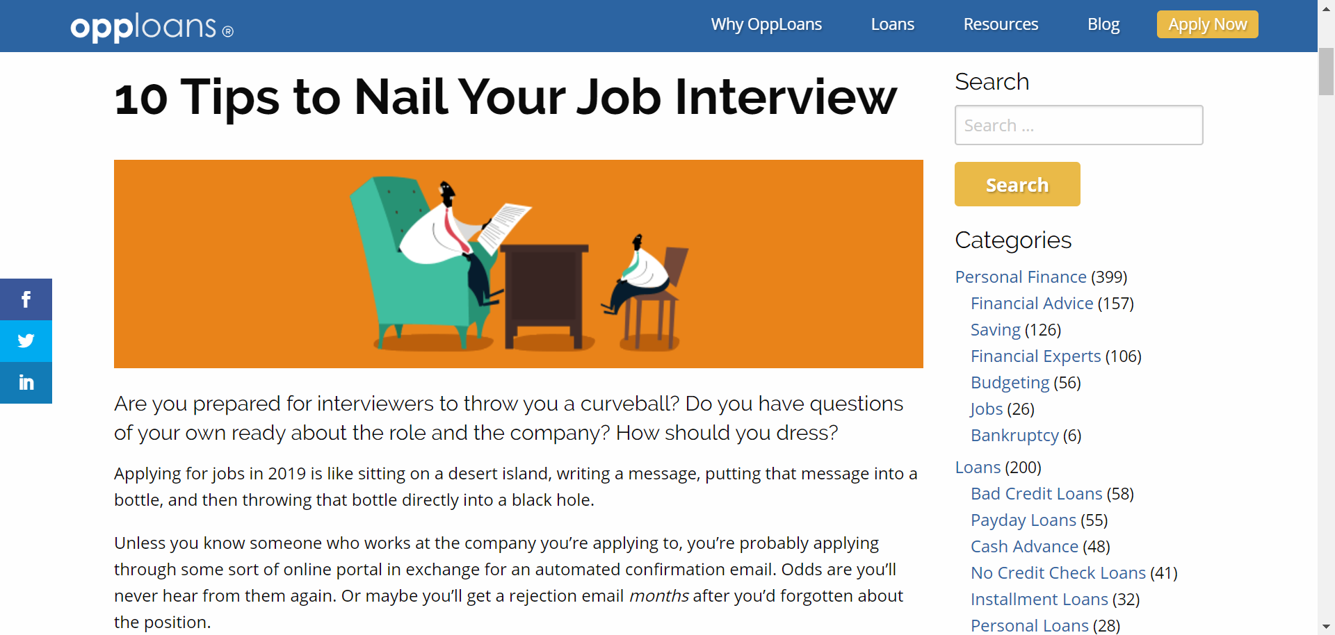 Susan comments on how to succeed in a job interview