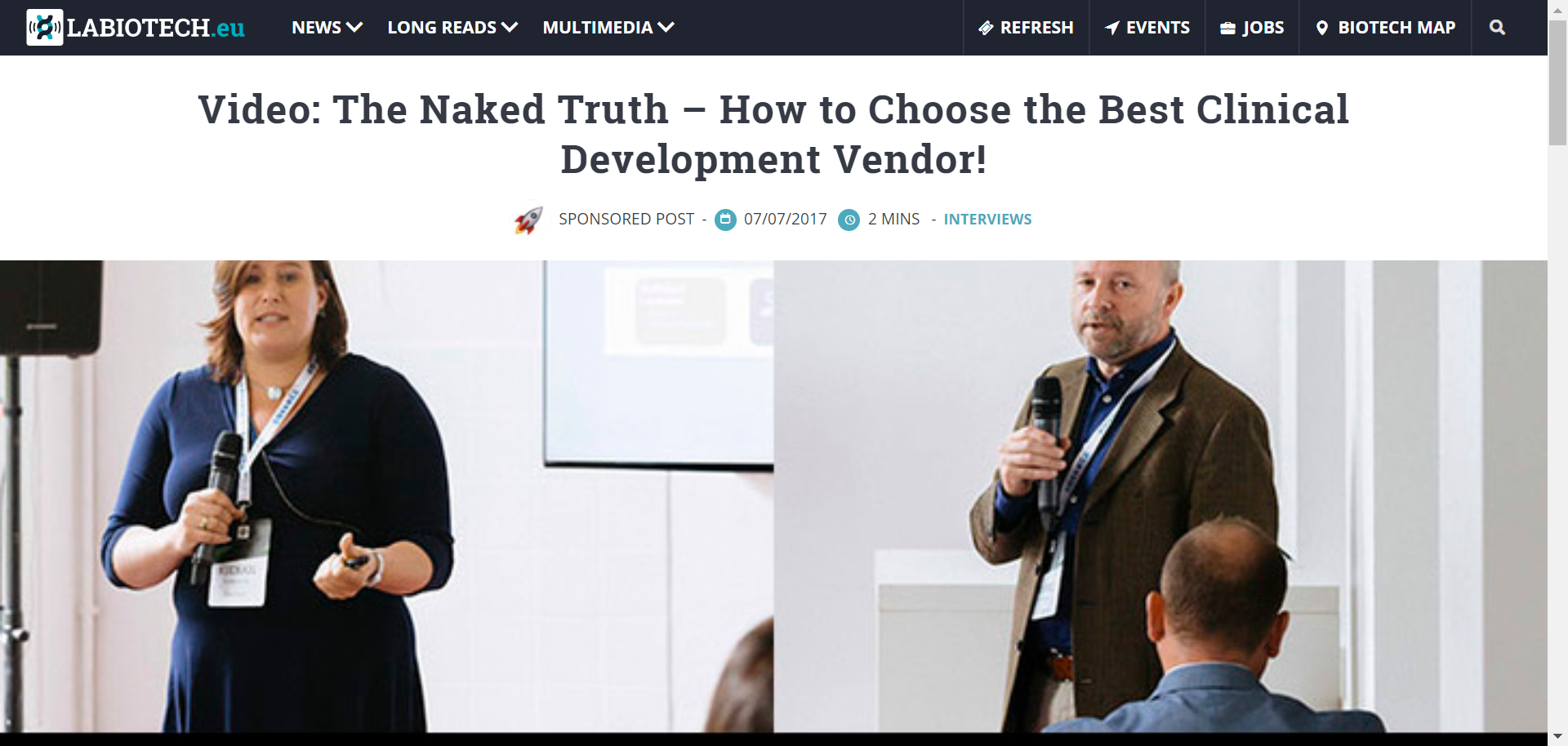 Kieran speaks about vendor selection