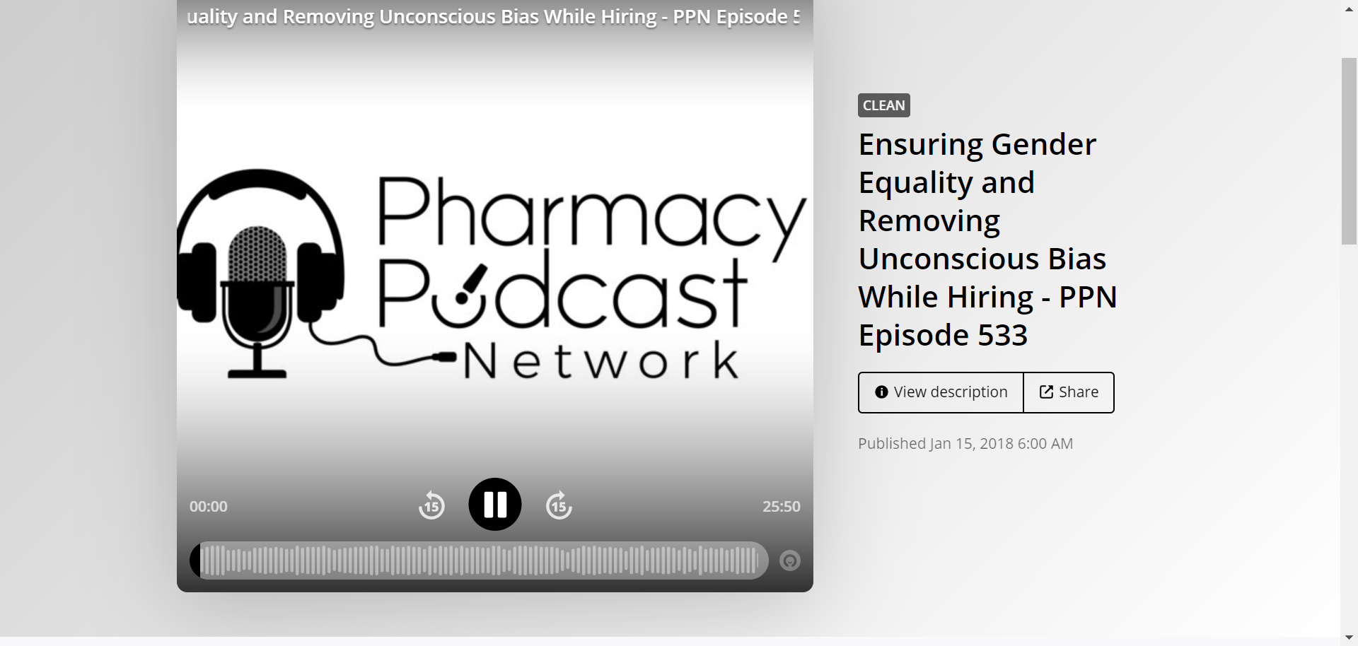 Kieran on Pharmacy Podcast Network