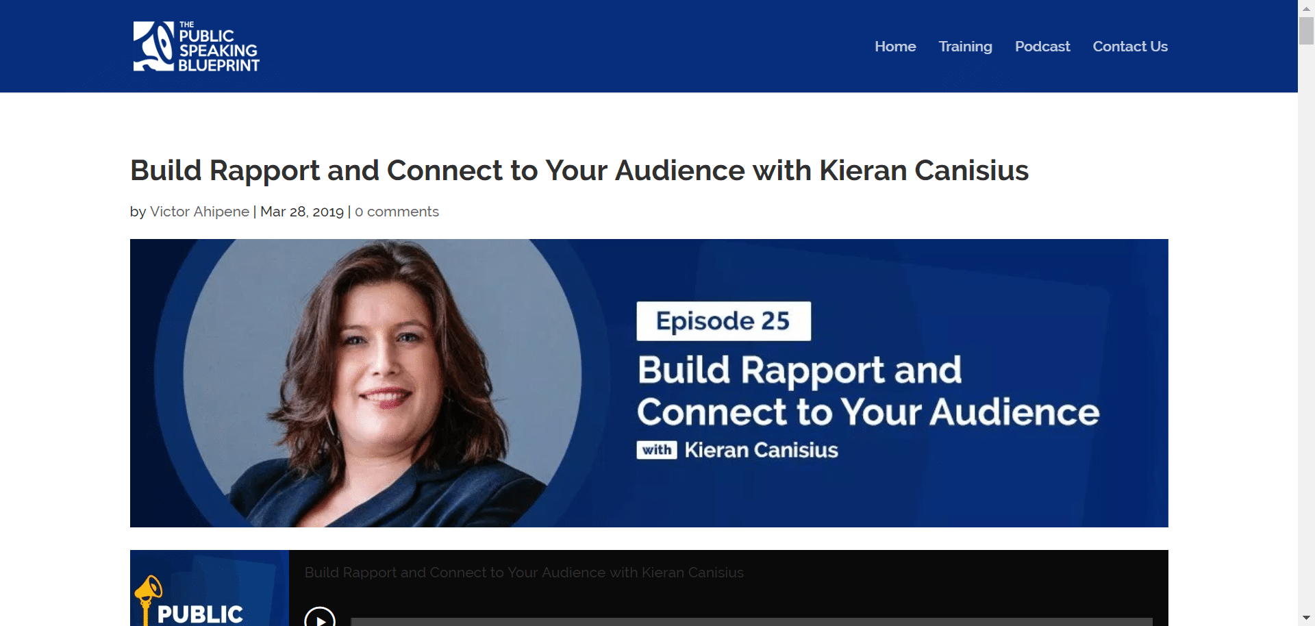 Kieran on Public Speaking Blueprint Podcast